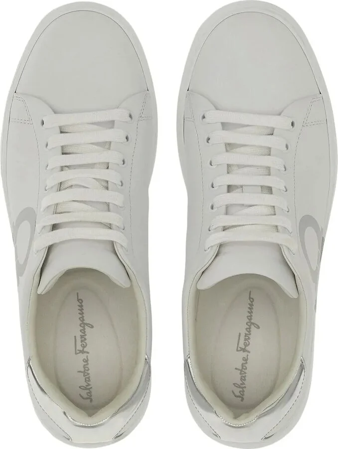 Gancini-print lace-up sneakers - Image 4