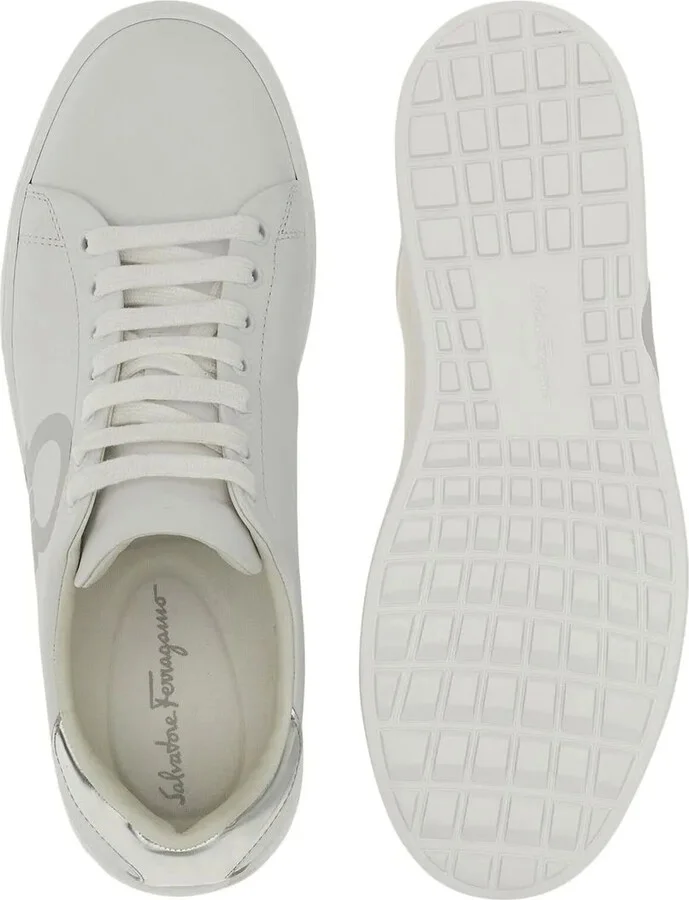 Gancini-print lace-up sneakers - Image 5