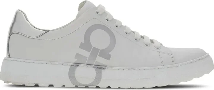 Gancini-print lace-up sneakers