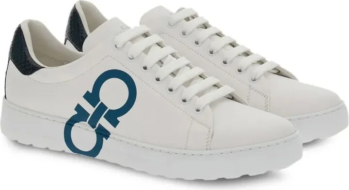 Gancini-print low-top sneakers - Image 2