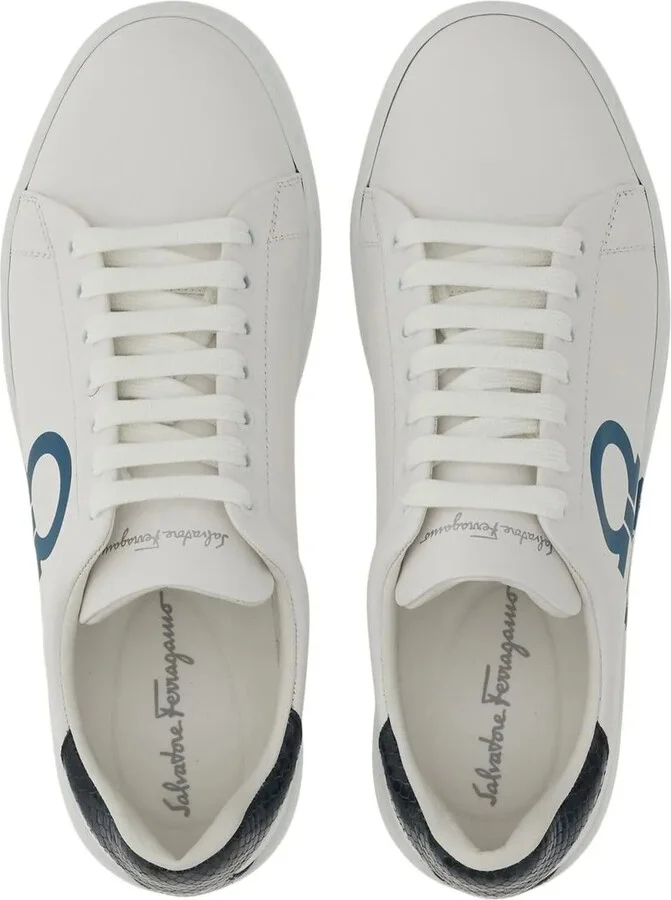 Gancini-print low-top sneakers - Image 4