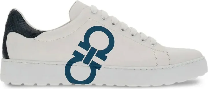 Gancini-print low-top sneakers