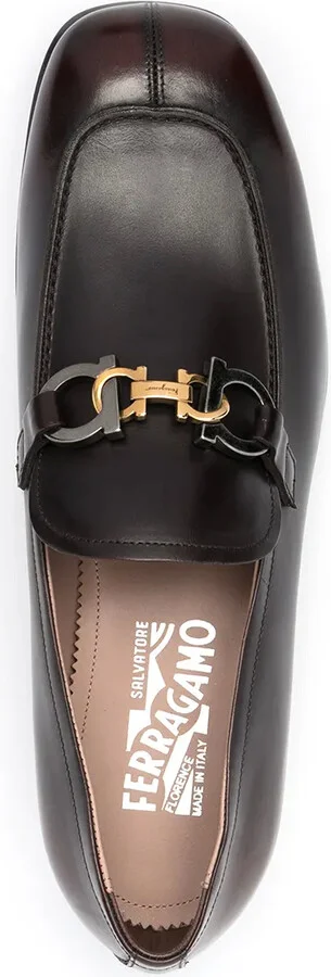 Gancini square-toe loafers - Image 4
