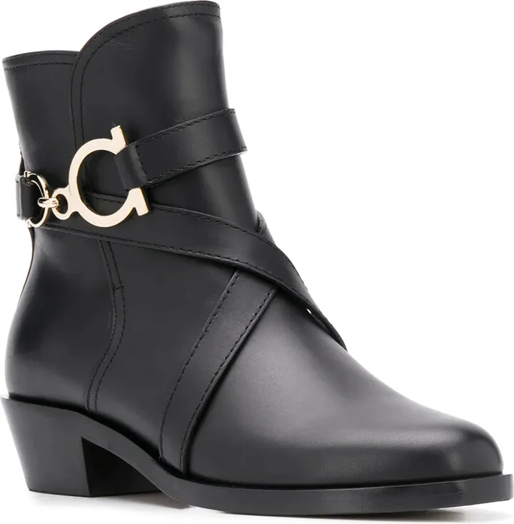 Gancini-strap ankle boots - Image 2