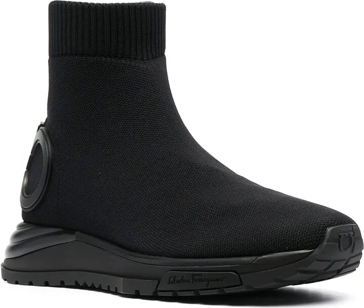 Gancini stretch-knit sneakers - Image 2