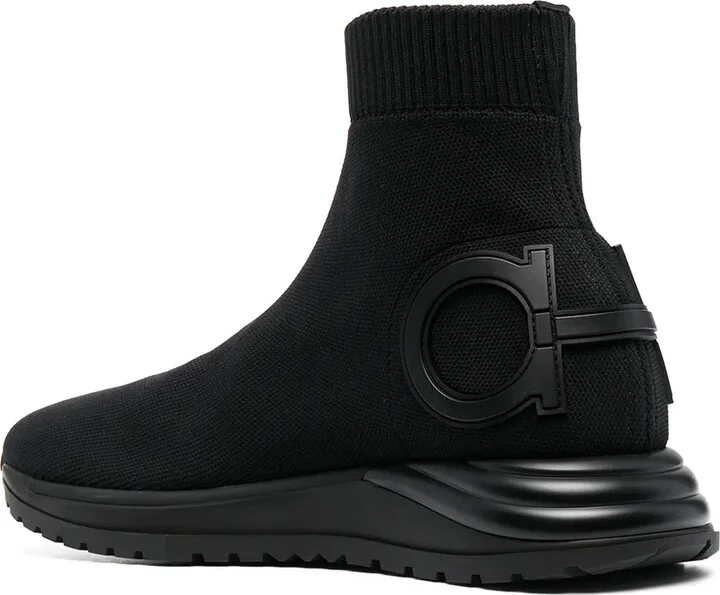 Gancini stretch-knit sneakers - Image 3