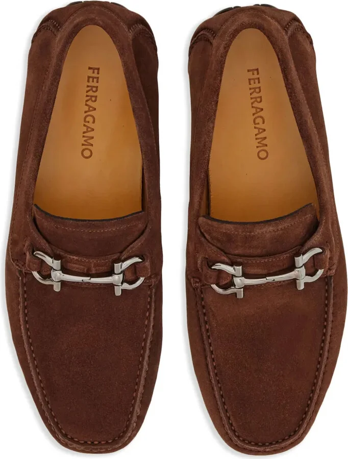 Gancini suede loafers - Image 4