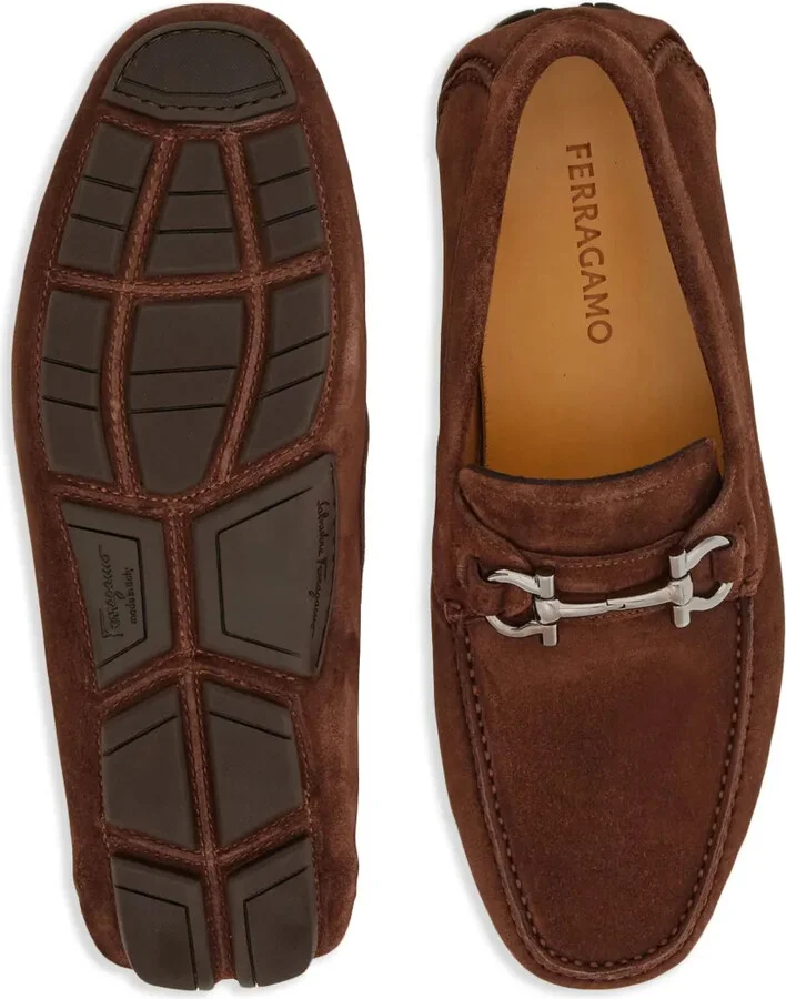 Gancini suede loafers - Image 5