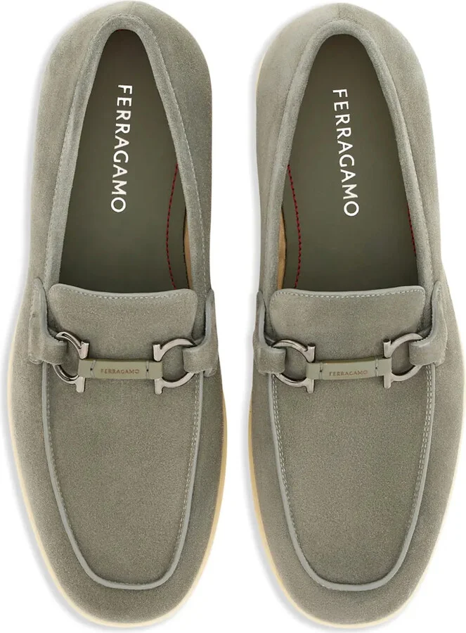 Gancini suede loafers - Image 4