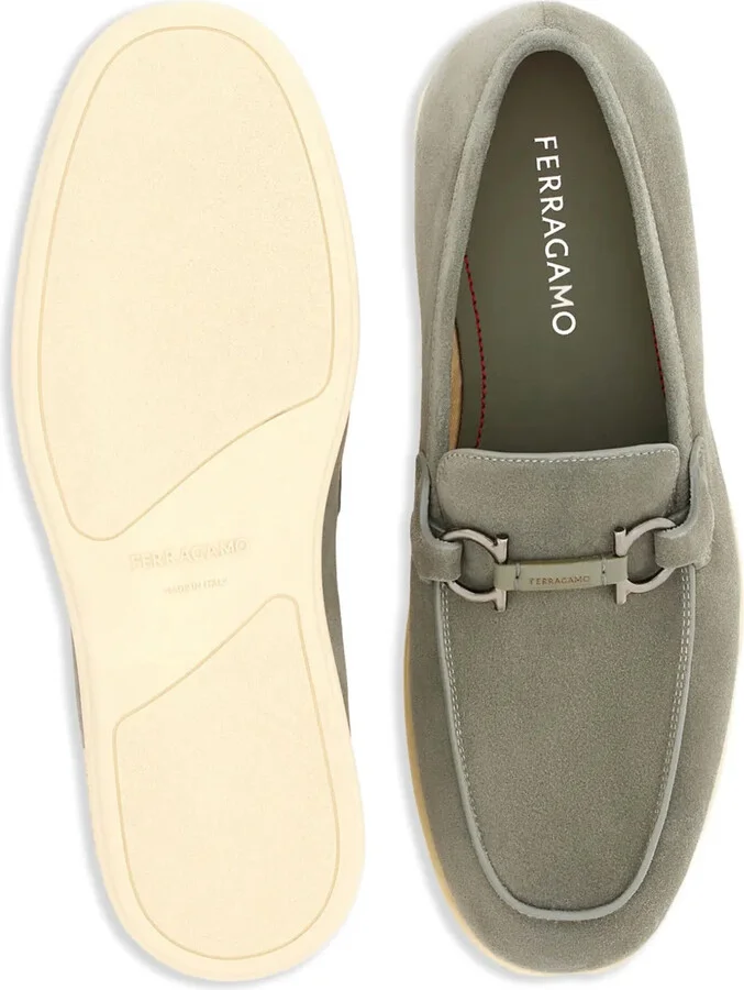 Gancini suede loafers - Image 5