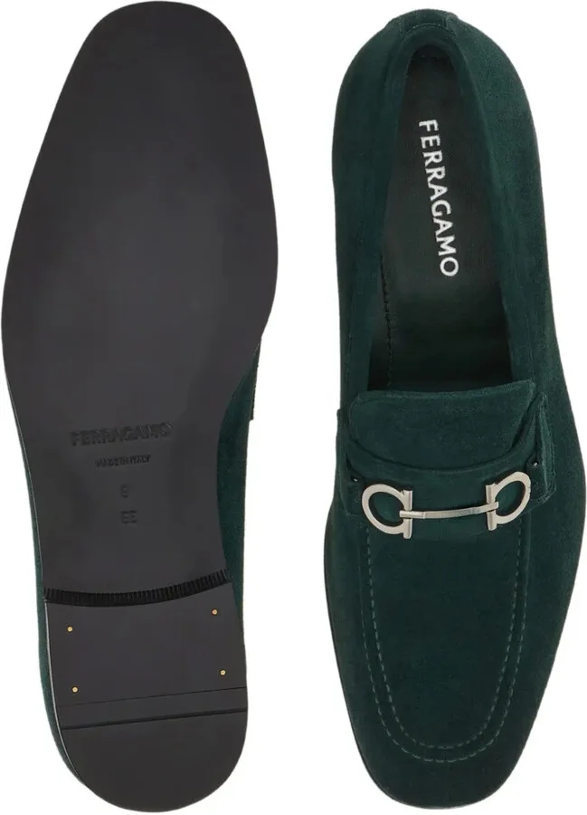 Gancini suede loafers - Image 5