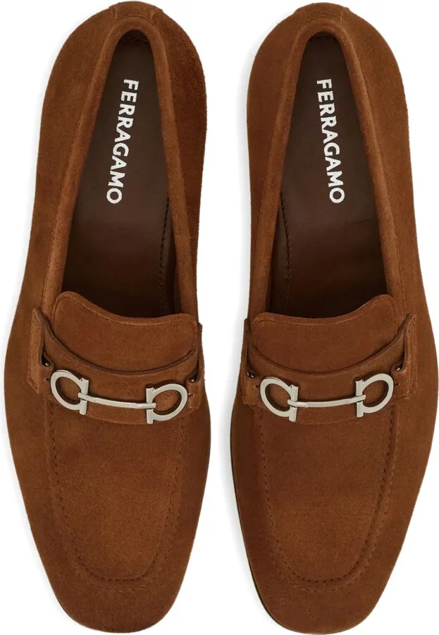 Gancini suede loafers - Image 4