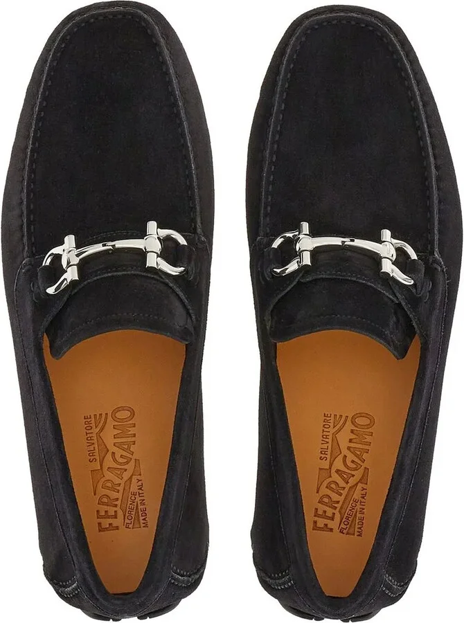 Gancini suede loafers - Image 4
