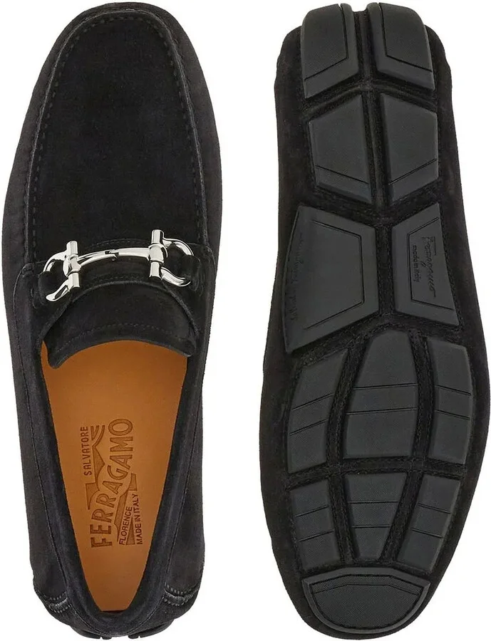 Gancini suede loafers - Image 5