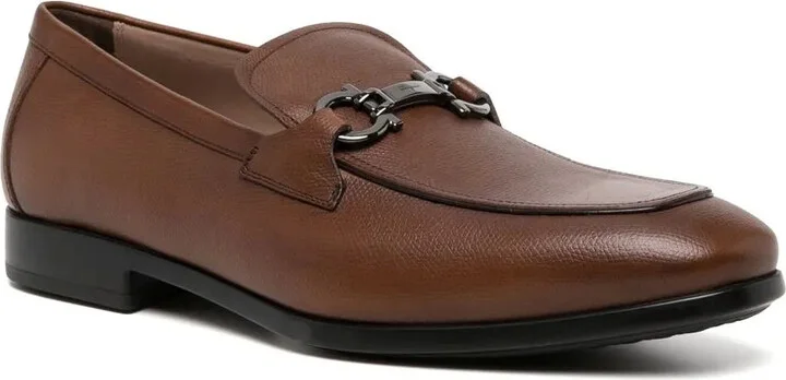 Gancini-trim leather moccasins - Image 2