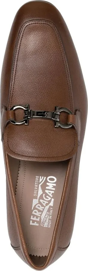 Gancini-trim leather moccasins - Image 4