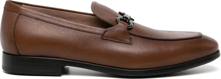 Gancini-trim leather moccasins