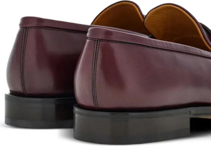 Gancio-plaque leather loafers - Image 3