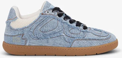 Ganni 08 Denim Raw Edge Sneakers