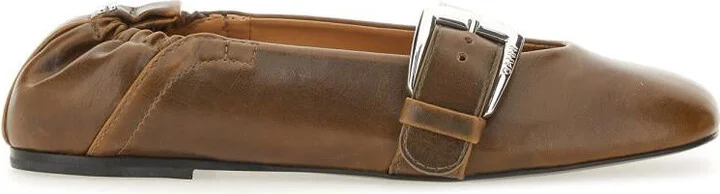 Ganni Ballerina With Buckle Strap