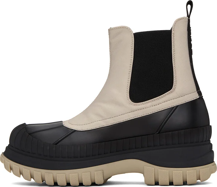 GANNI Beige & Black Outdoor Chelsea Boots - Image 3