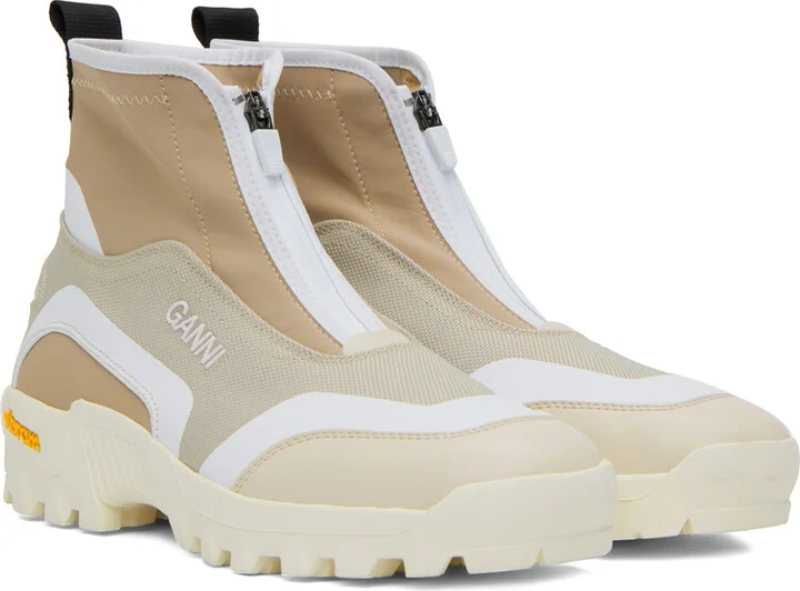 GANNI Beige Performance Sneakers - Image 4