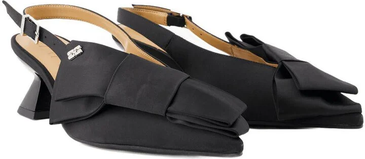 Ganni Big Bow Kitten Pumps - Image 2