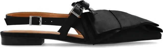 Ganni Big Bow Slingback Flat Shoes