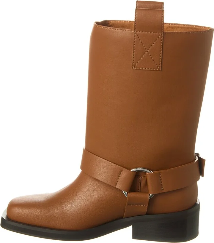 Ganni Biker Tubular Mid Shaft Boot - Image 2