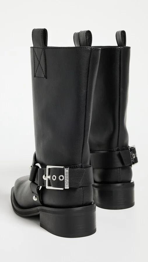 GANNI Biker Tubular Mid Shaft Boots - Image 5