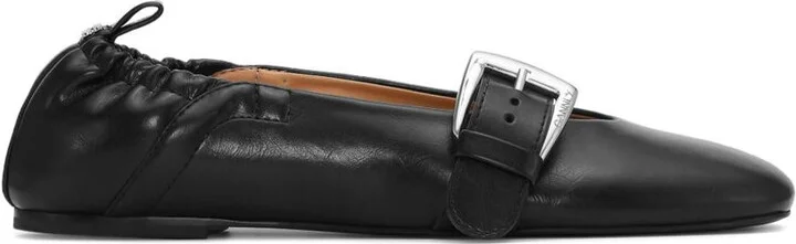 Ganni Black Ballerina Flats
