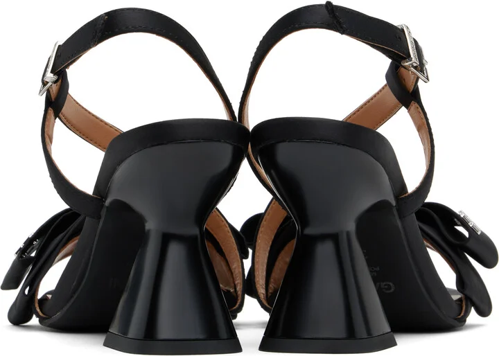 GANNI Black Big Bow High Heeled Sandals - Image 2