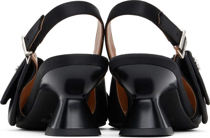 GANNI Black Bow Kitten Heels - Image 2