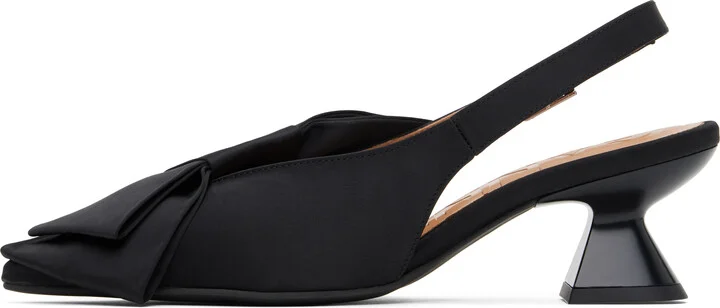 GANNI Black Bow Kitten Heels - Image 3