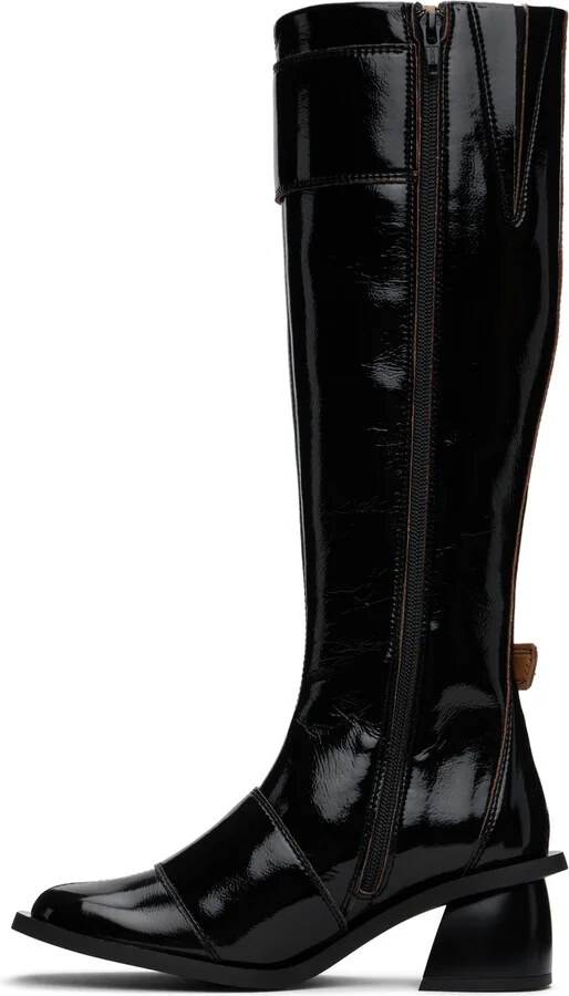GANNI Black Buckle High Boots - Image 3
