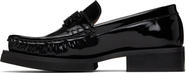 GANNI Black Butterfly Logo Loafers - Image 3