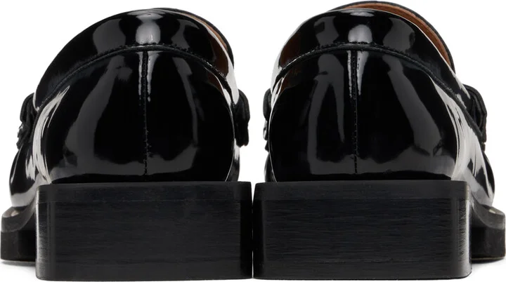 GANNI Black Butterfly Logo Loafers - Image 2