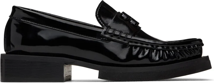 GANNI Black Butterfly Logo Loafers