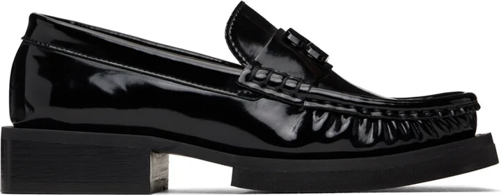 GANNI Black Butterfly Logo Loafers