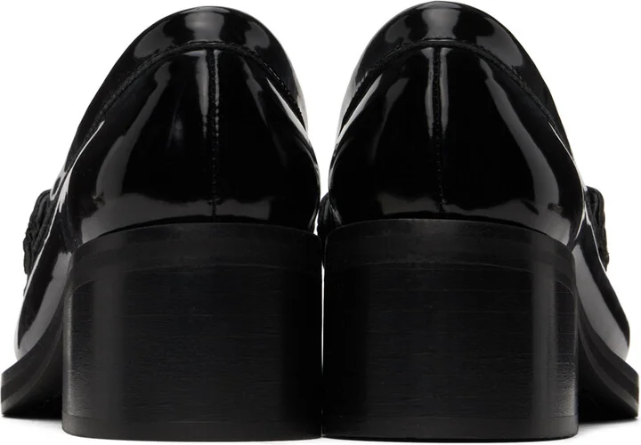 GANNI Black Butterfly Logo Mid Heel Loafers - Image 2
