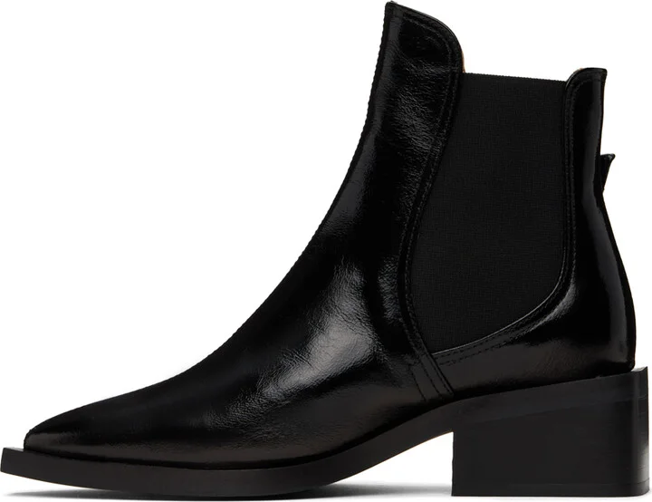 GANNI Black Chunky Buckle Chelsea Boots - Image 3