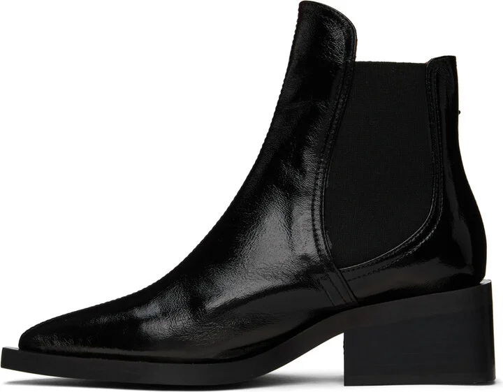 GANNI Black Chunky Buckle Chelsea Boots - Image 3