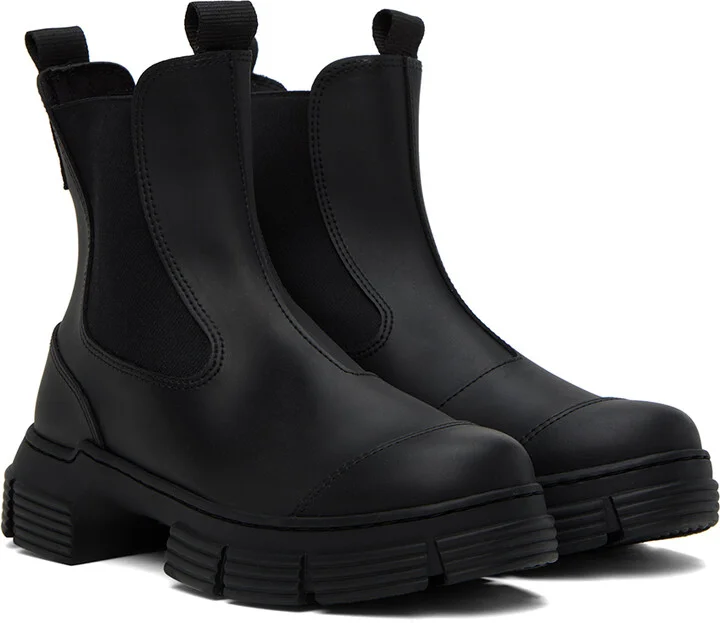 GANNI Black City Boots - Image 4