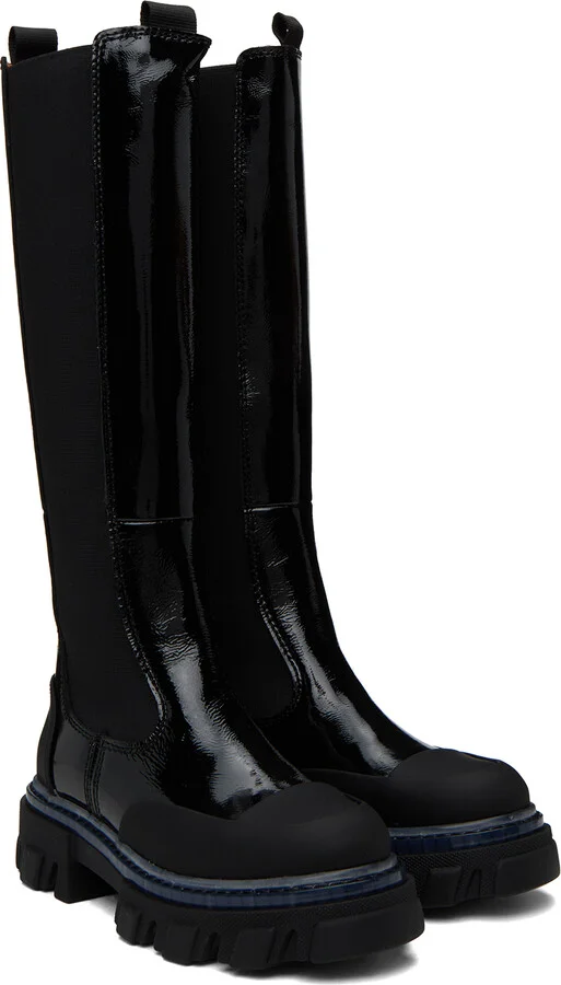 GANNI Black Cleated Boots - Image 4