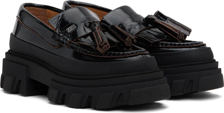 GANNI Black Cleated Loafers - Image 4