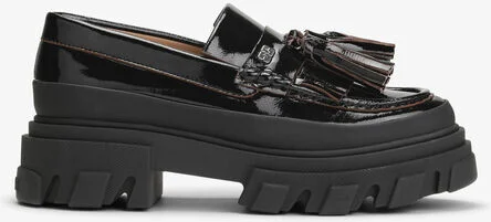 Ganni Black Cleated Naplack Loafers - Image 2