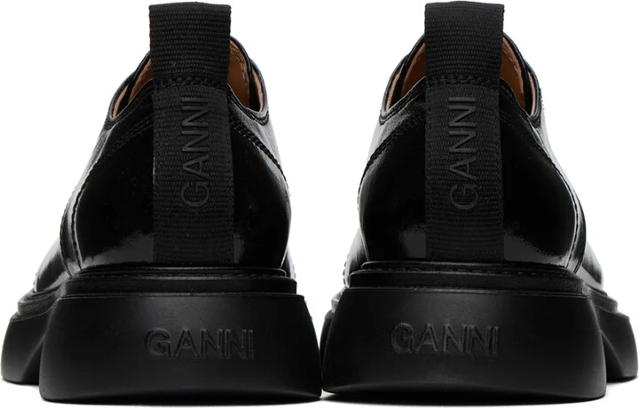 GANNI Black Everyday Lace-Up Derbys - Image 2