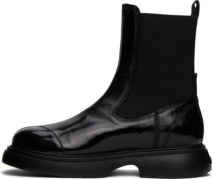 GANNI Black Everyday Mid Chelsea Boots - Image 3