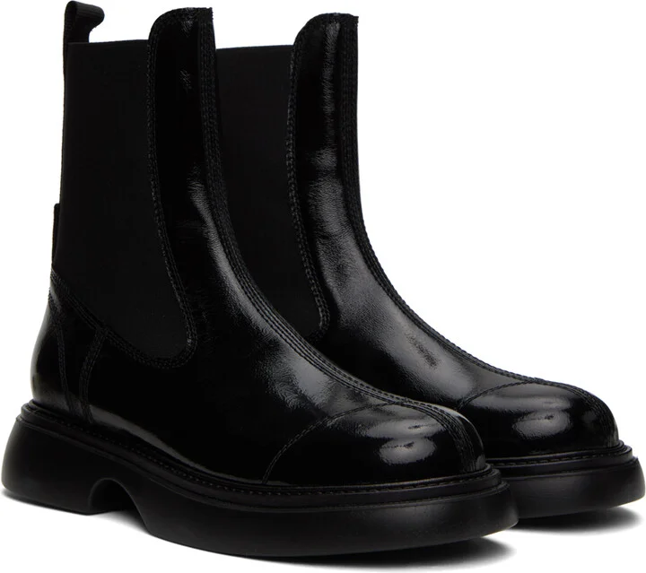 GANNI Black Everyday Mid Chelsea Boots - Image 4