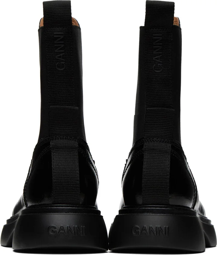 GANNI Black Everyday Mid Chelsea Boots - Image 2